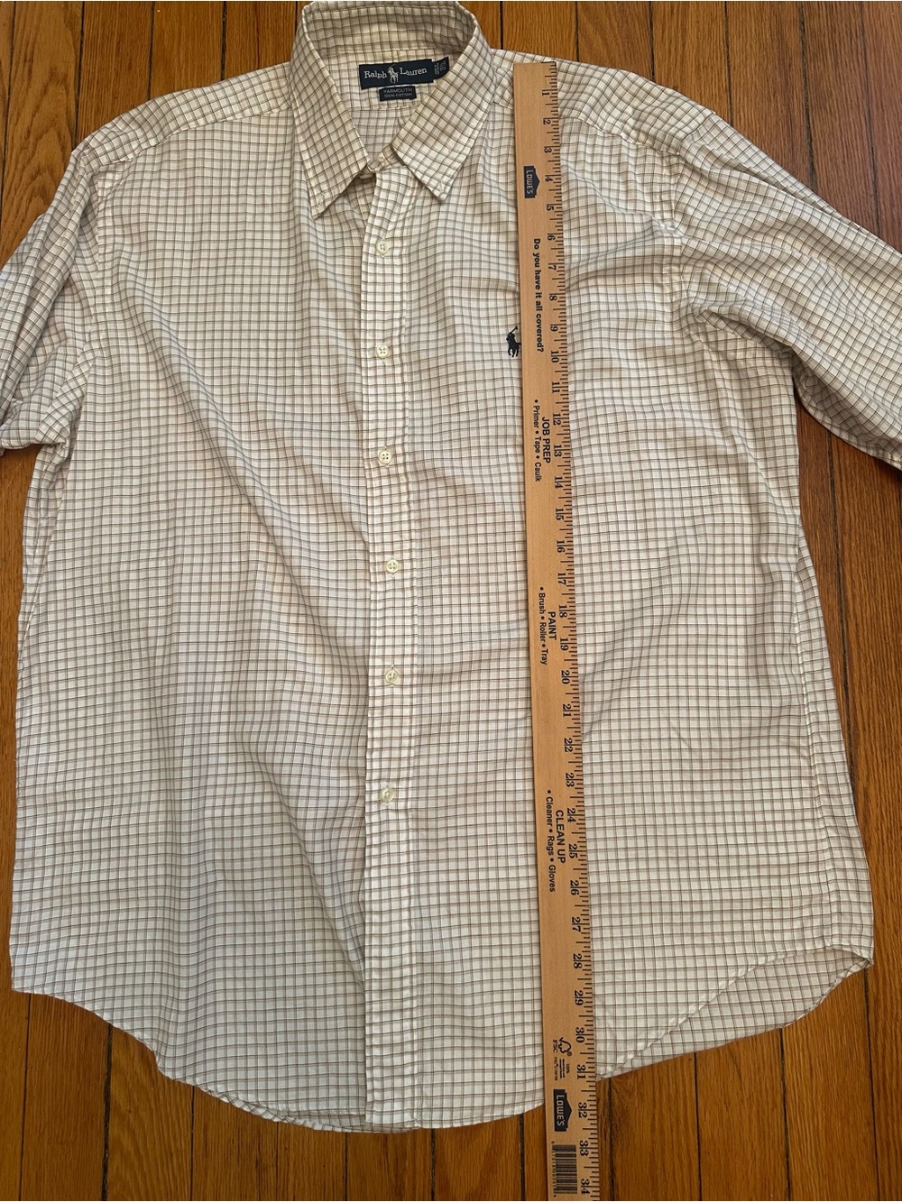 Ralph Lauren Yarmouth Men's 100% Cotton Button Down Dress Shirt 16.5 34/35 1122 - Picture 9 of 11